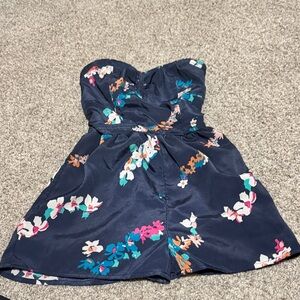 American Eagle Outfitters Floral Jumpsuit - Navy and Multicolor